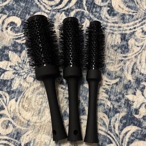 Set of Three Black Styling Brushes